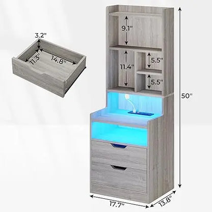 Nightstand with Charging Station