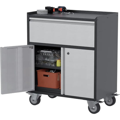 Metal Garage Cabinet on Wheels/Storage Chest