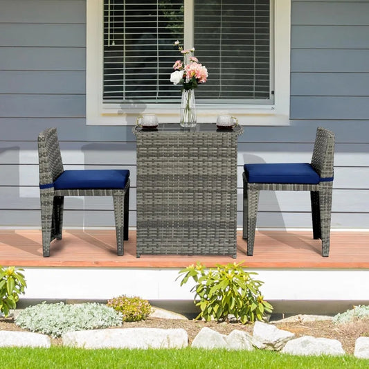 Wicker Outdoor Patio Bistro Set