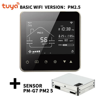 WIFI Smart Home CO2 PM2.5  Fresh Air Valve System