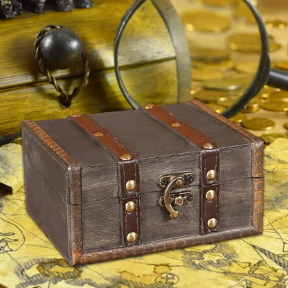 Retro Treasure Case W/ Lock & Jewelry Box