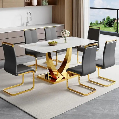 63” Dining Room Table Set for 6
