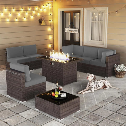 Patio Furniture Set with 44" Fire Pit Table