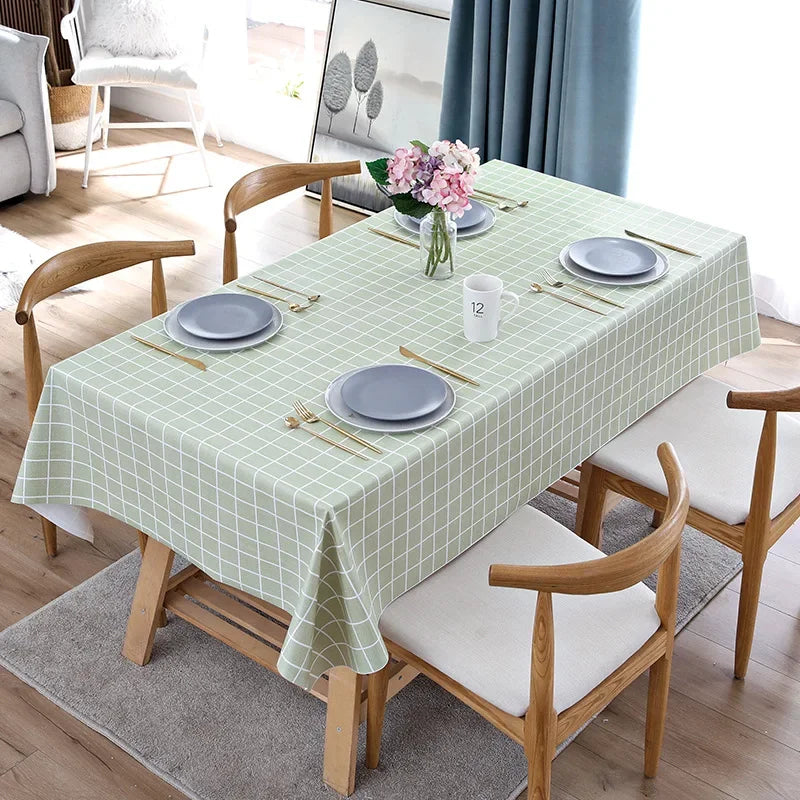 PVC tablecloth waterproof oil resistant tablecloth