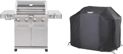 Propane Gas Grills w/ Lid, Built-In Thermometer