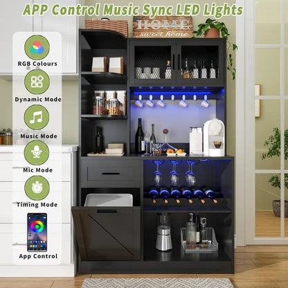 Tall Modern Kitchen Pantry Storage Cabinet with Drawer
