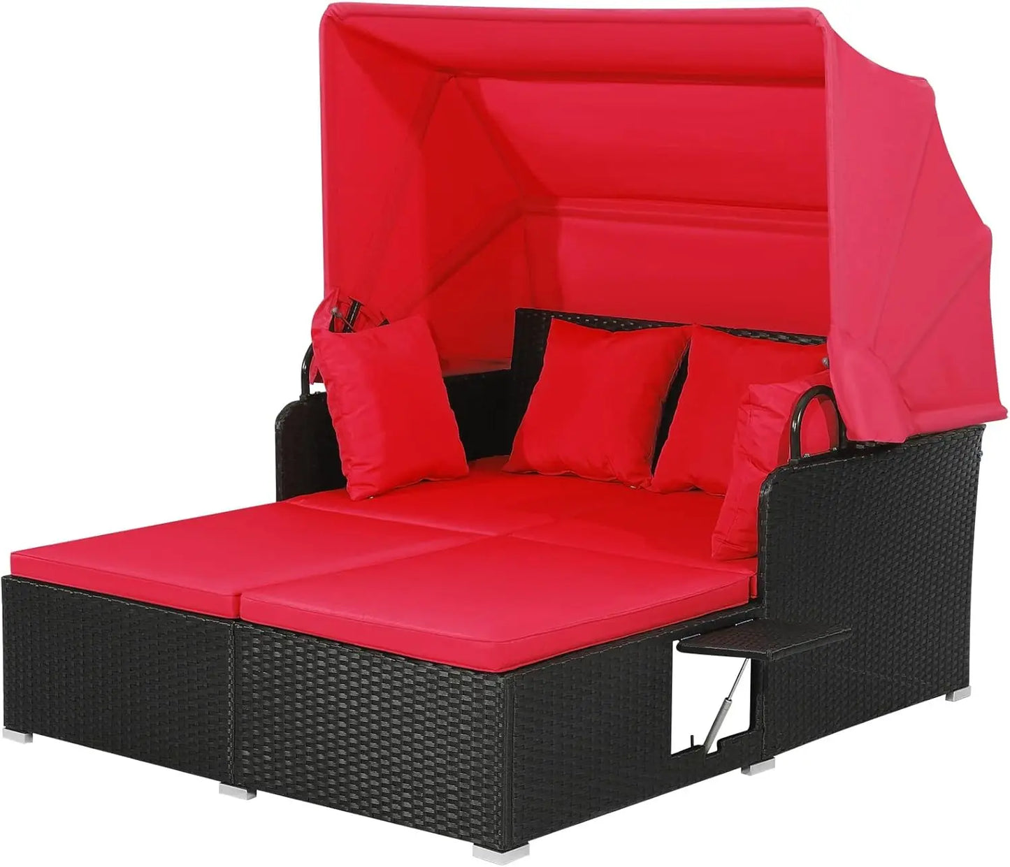 Wicker Daybed Patio Loveseat Sofa Set