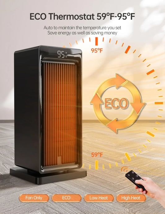 1500W Space Heaters, Electric Heater for Bedroom