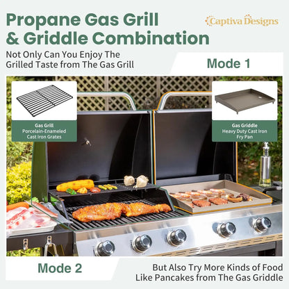 Propane Gas Griddle/ Grill Combo