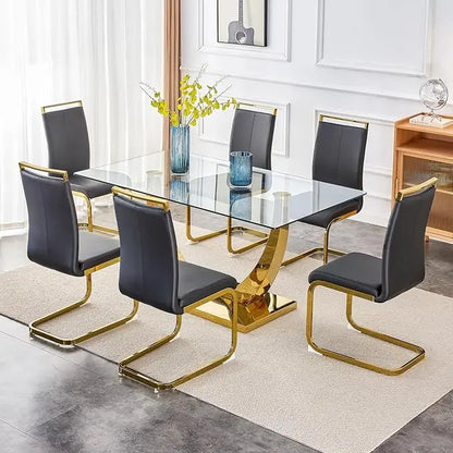 63” Dining Room Table Set for 6