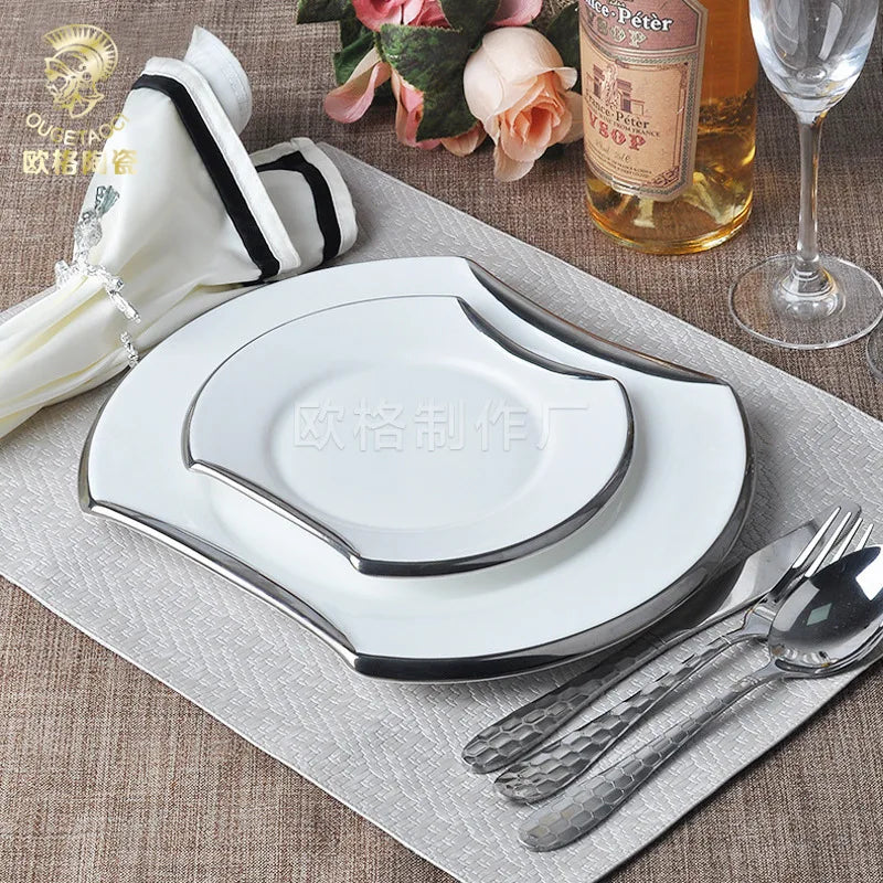 Porcelain Tableware,Plates & Bowls Dishes, Kitchen Utensils