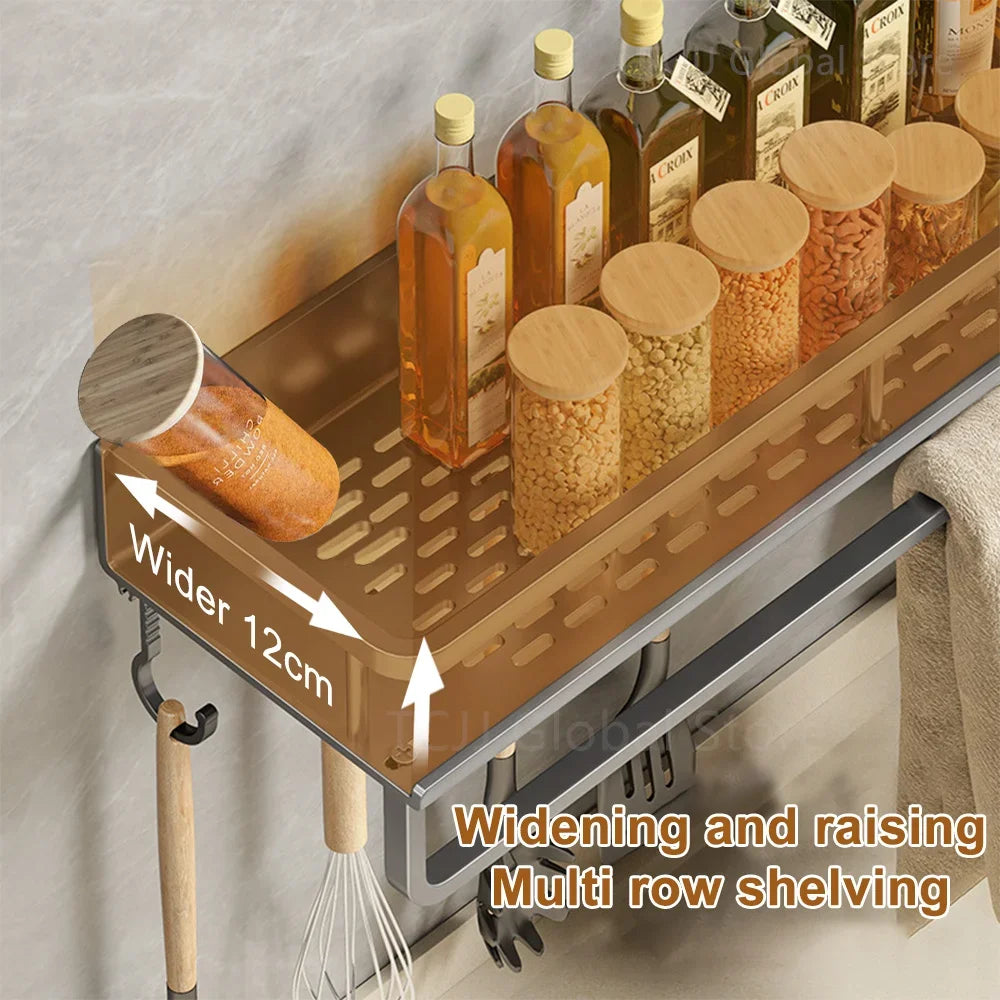 Wall Mounted Spice Rack, No Drilling
