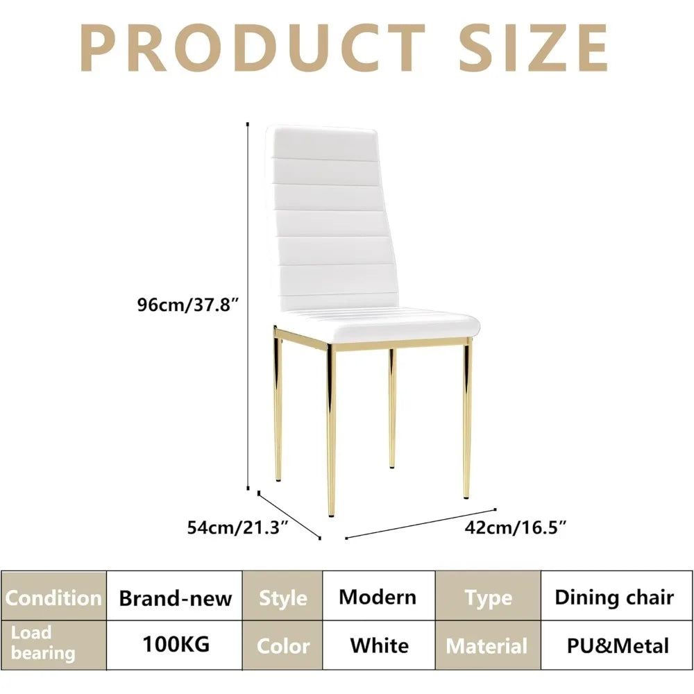 5 Piece Dining Table Set, Tempered Glass Set