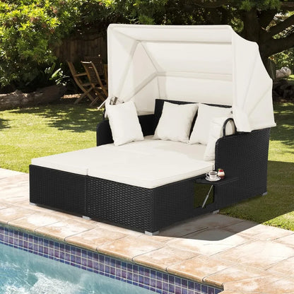 Wicker Daybed Patio Loveseat Sofa Set