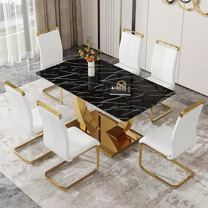 63” Dining Room Table Set for 6