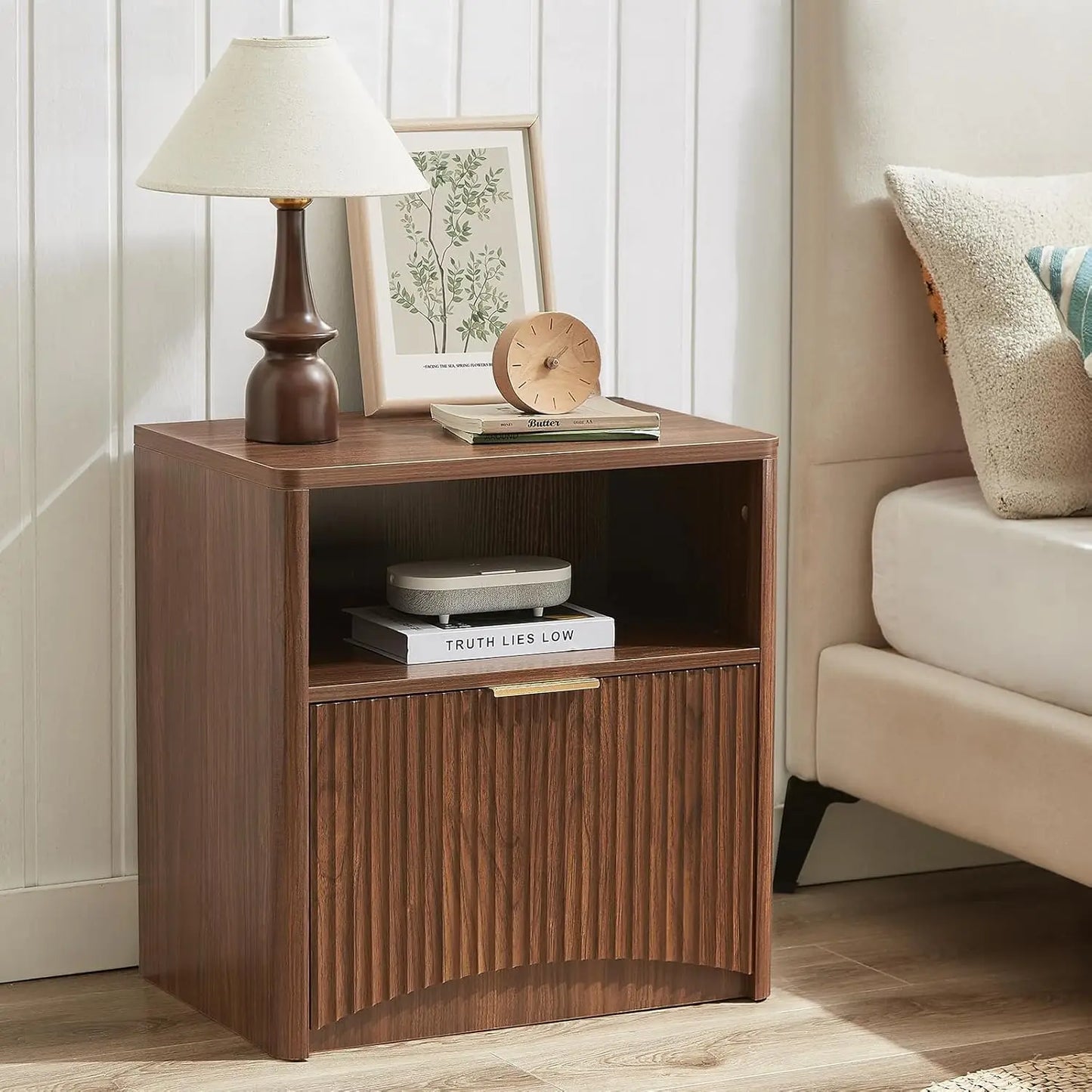 Fluted Nightstand Set of 2