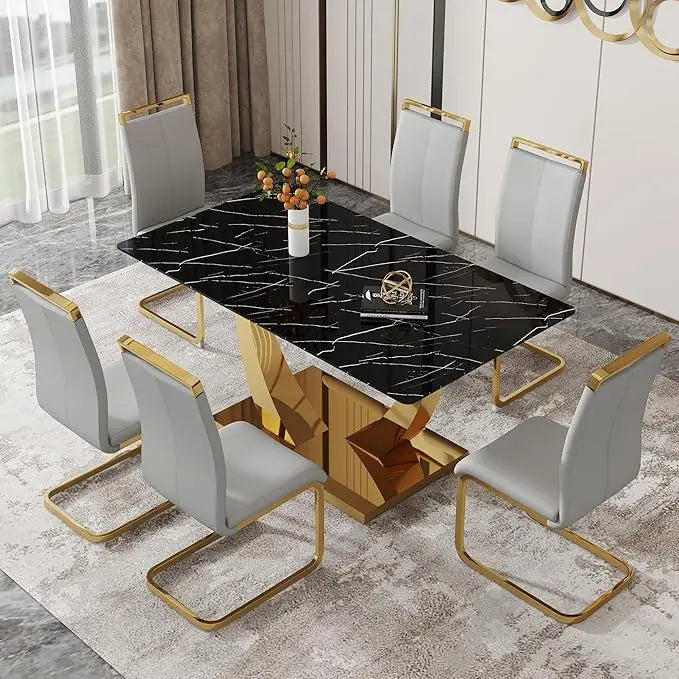 63” Dining Room Table Set for 6