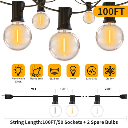 LED String Light For Patio Backyard