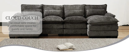 Sofa Sleeper w/ Double Chaise Memory Foam