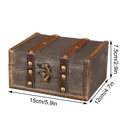 Retro Treasure Case W/ Lock & Jewelry Box