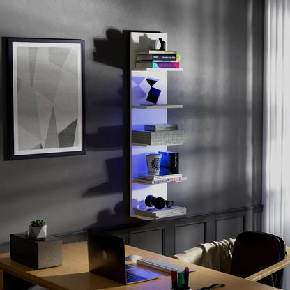 5 Tier Wall Shelf with RGB Light, Organizer