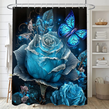 Shower Curtain, floor, U-shaped, toilet O cover mat