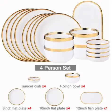 Porcelain Dinnerware For Household Hotel
