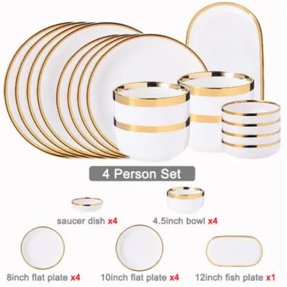 Porcelain Dinnerware For Household Hotel