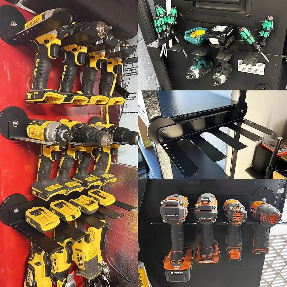 Magnetic Power Tool Organizer Storage Rack