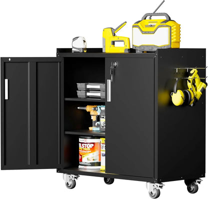Metal Garage Storage Cabinet w/ Locking Doors