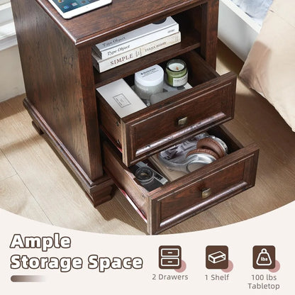 24 inch Tall Nightstand for Bedroom