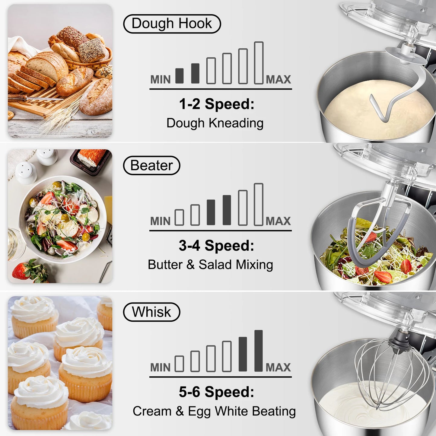 VEVOR 450W Electric Dough/Food Mixer