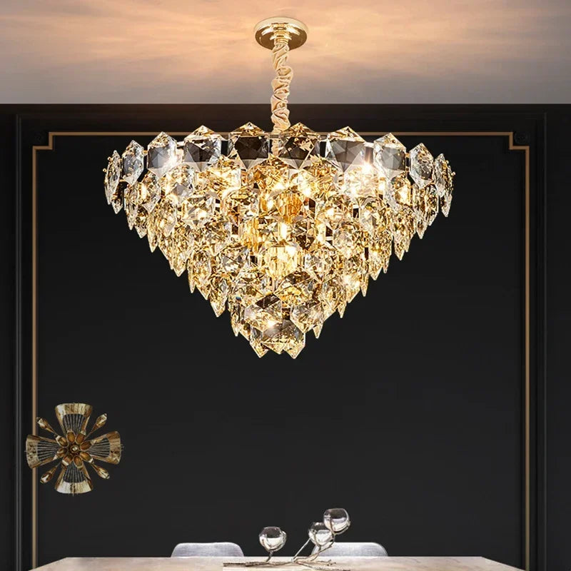 Modern Shiny Crystal E14 Led Chandelier