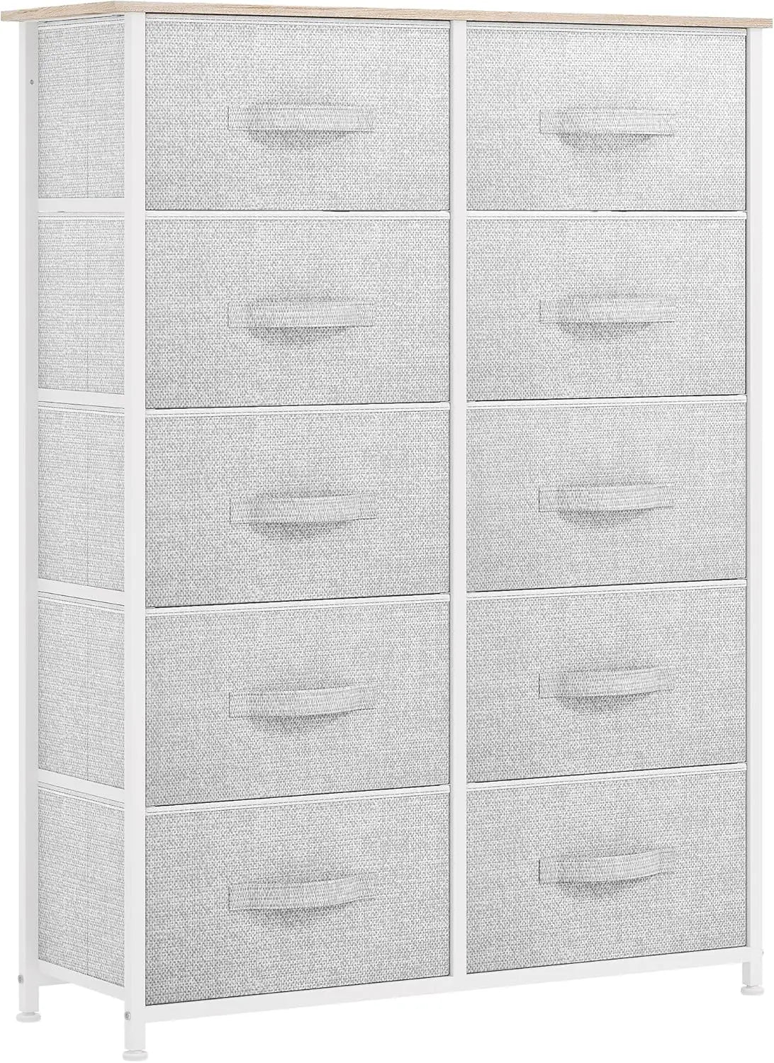 Dresser with 4 Drawers - Fabric Storage Tower