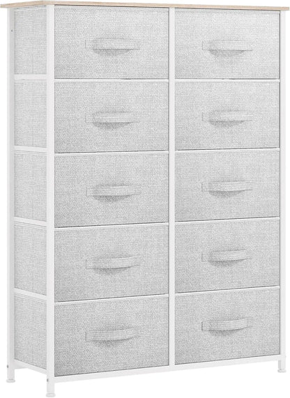 Dresser with 4 Drawers - Fabric Storage Tower