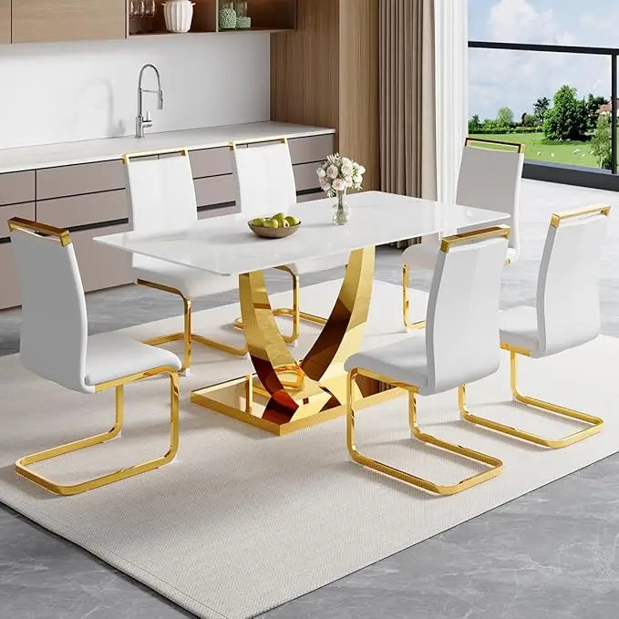 63” Dining Room Table Set for 6