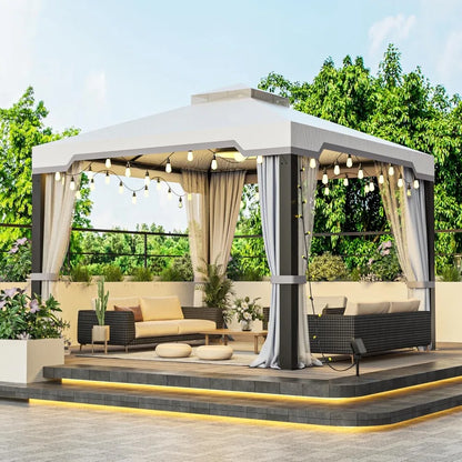 10'x12' Pavilion Gazebos w/ Mosquito Netting