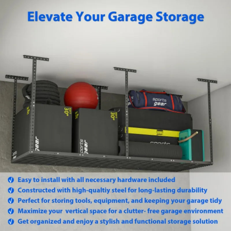 3x8 ft. Overhead Garage Storage Rack