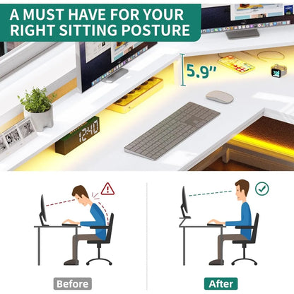 Office Desk With Monitor Computer Gaming Furniture