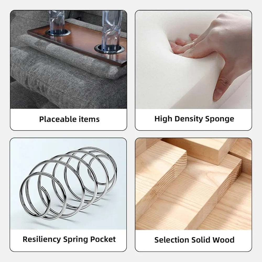 L Shaped Sofa w/ Ottoman Sectional