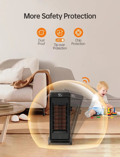 1500W Space Heaters, Electric Heater for Bedroom