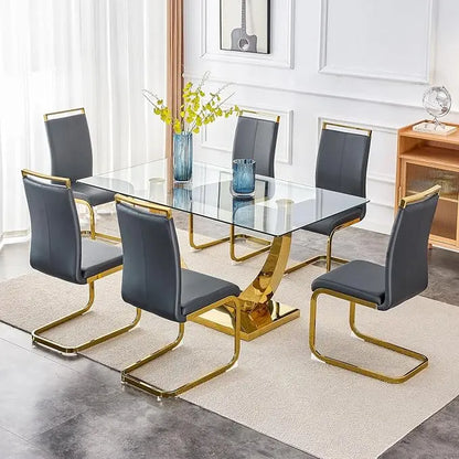 63” Dining Room Table Set for 6