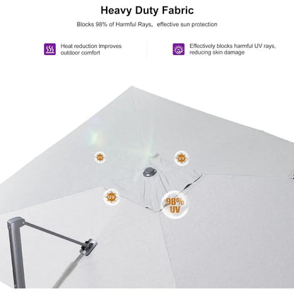 9' X 11.5' Rectangle Patio Umbrella
