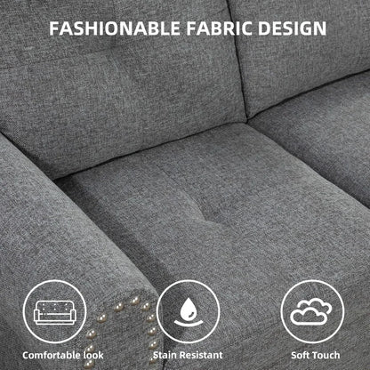 L Shaped Sofa w/ Ottoman Sectional