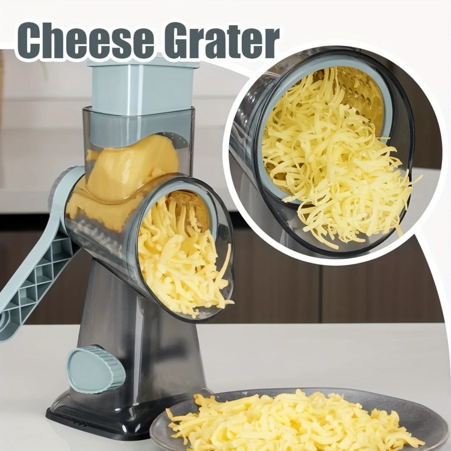 Rotary Cheese Grater Manual Shredder