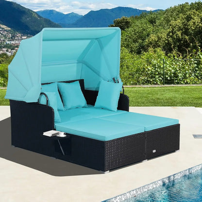 Patio Daybed w/ Retractable Canopy