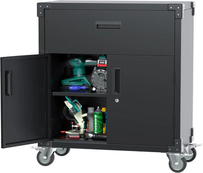 Metal Garage Cabinet on Wheels/Storage Chest