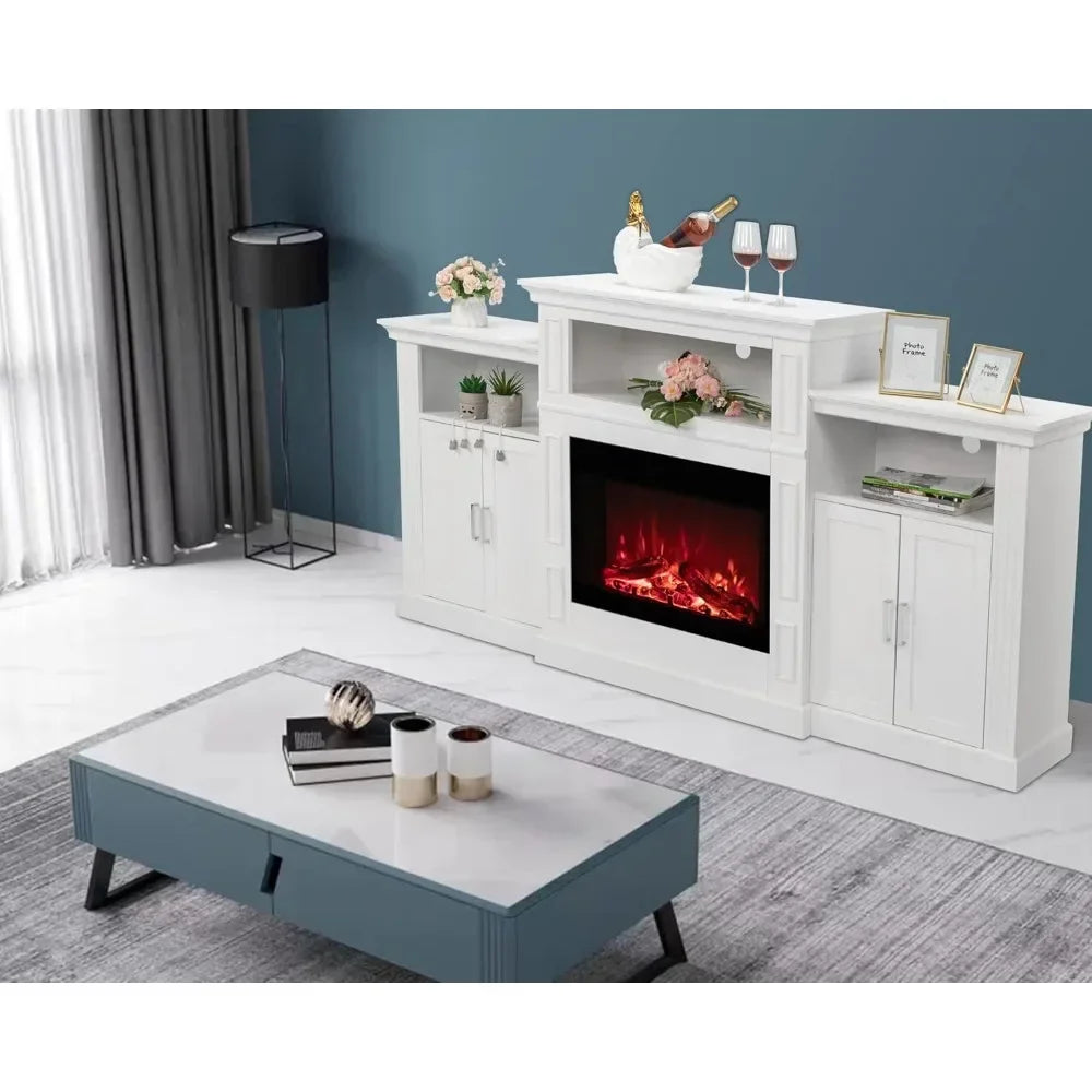 Electric Fireplace with Mantel