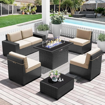 Patio Furniture Set with 44" Fire Pit Table