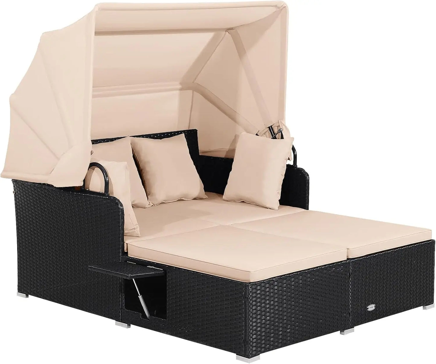 Patio Daybed w/ Retractable Canopy